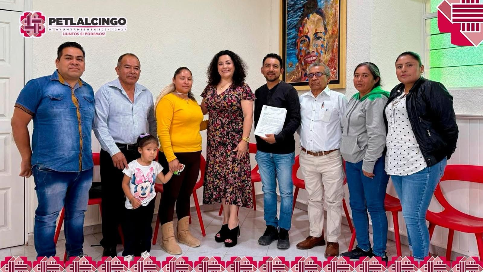 Recibí con gusto al Presidente Auxiliar de “El Rosario Micaltepec”