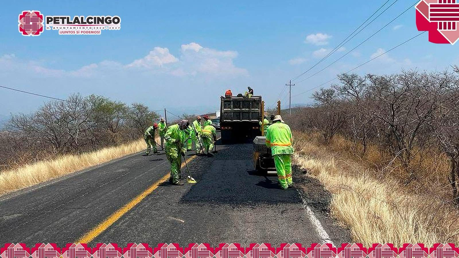 El bacheo México - Oaxaca, correspondiente a Petlalcingo